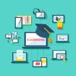 Kurs online na ekranie komputera z narracją audio dla e-learningu